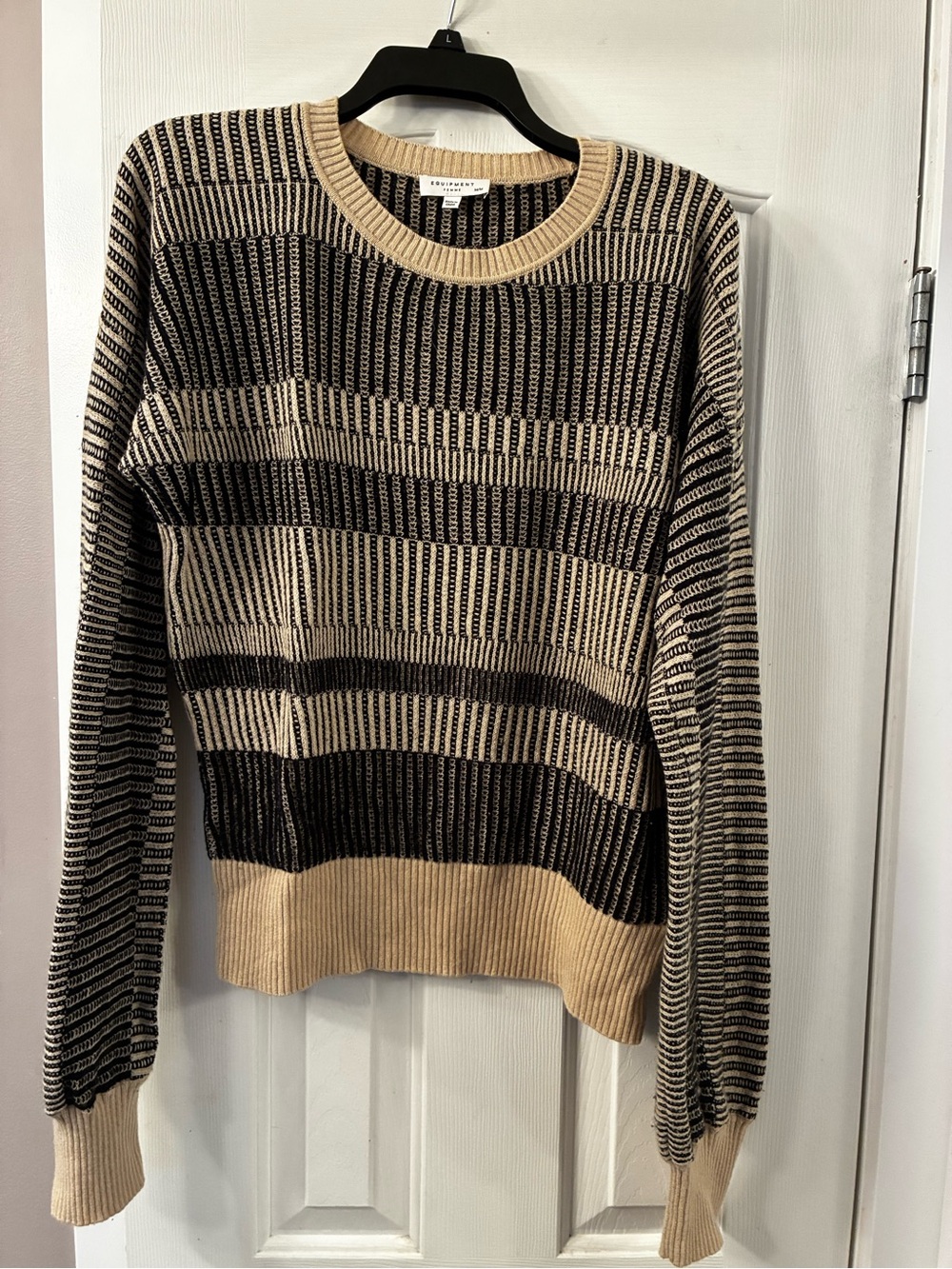 Equipment wool cashmere crew neck sweater